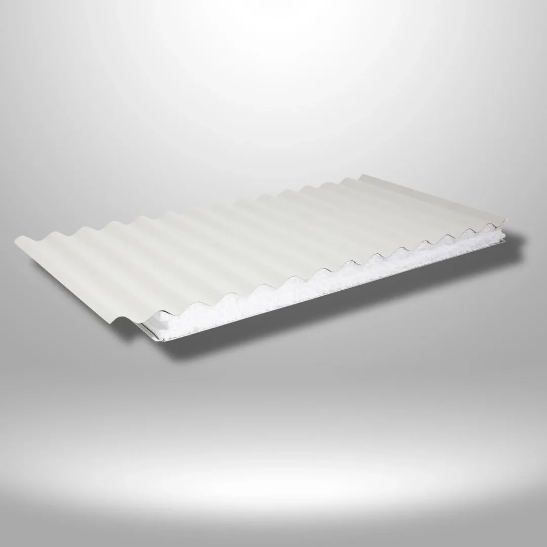 Apollo insulated roof panel with corrugated face