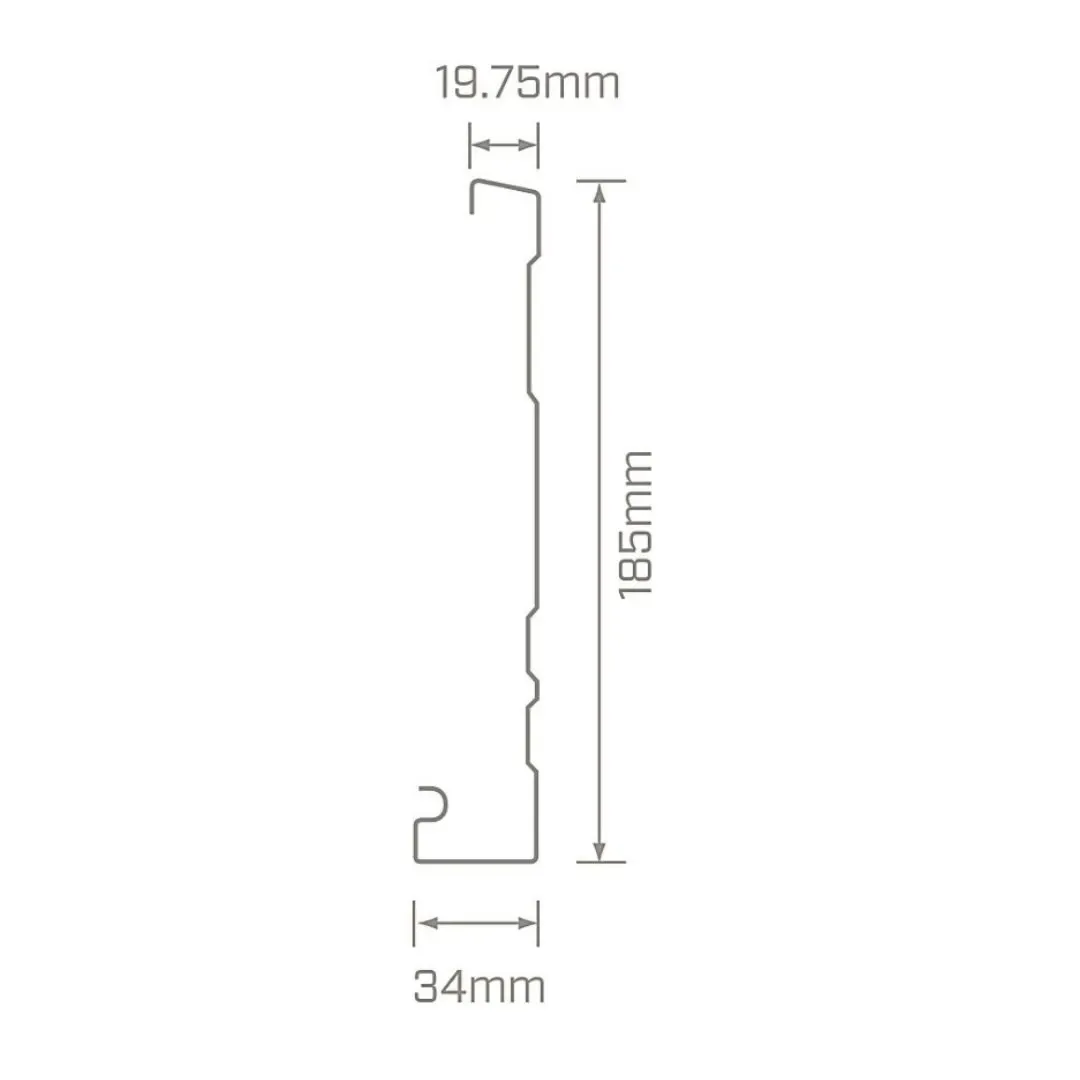 Steel fascia profile dimensions